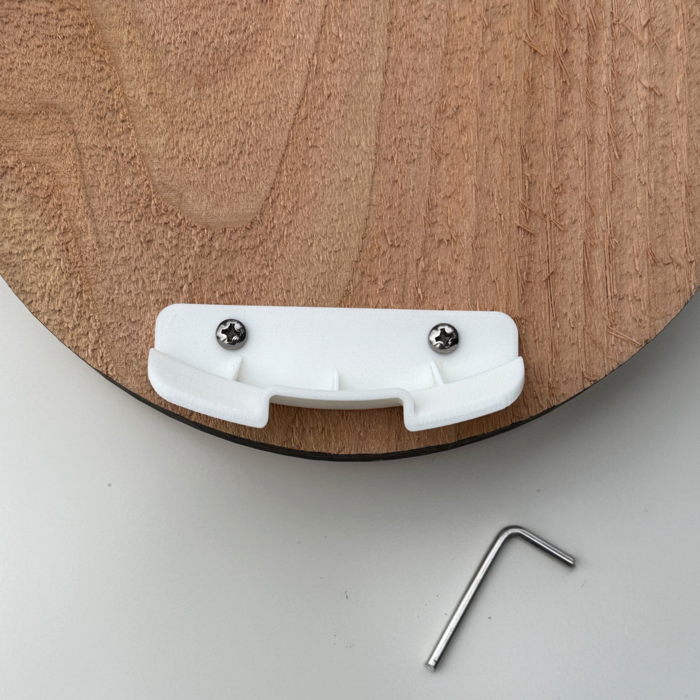 The Peep Show® Video Birdhouse mounting bracket and drop pin. 